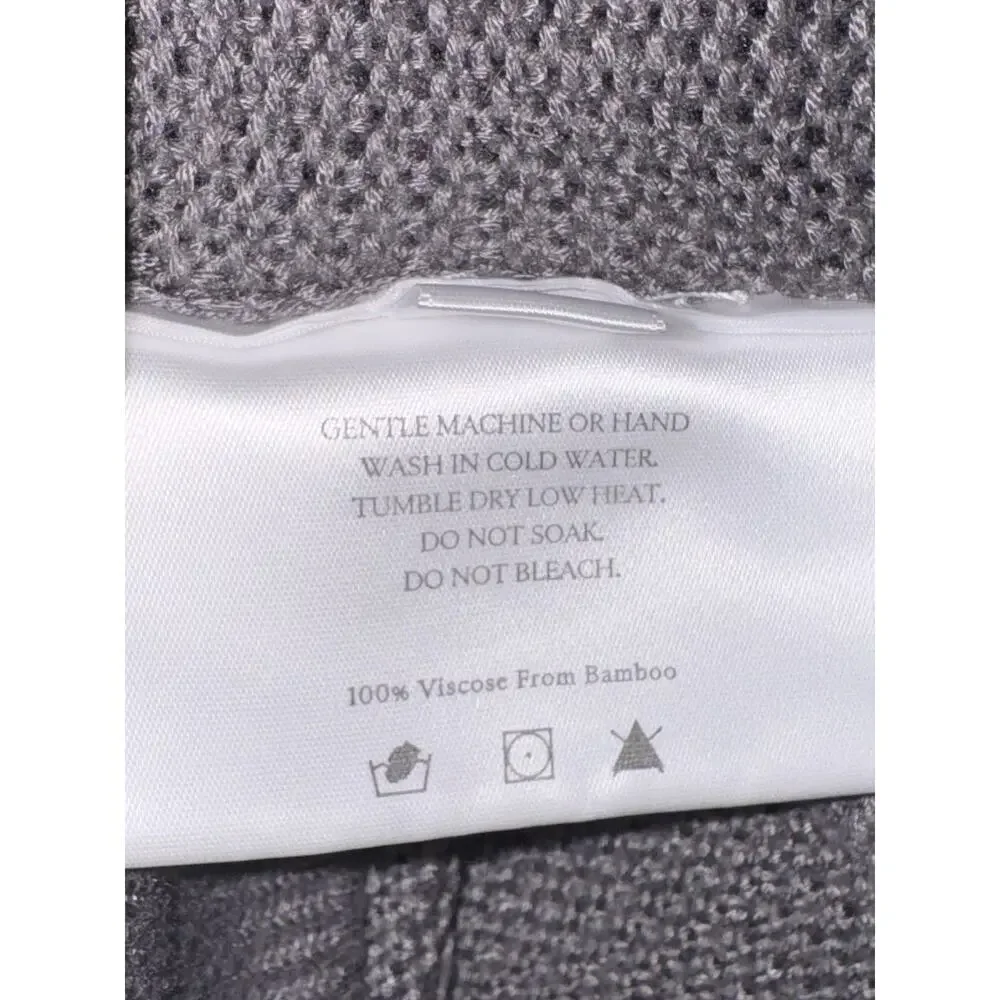 Cozy Earth Cloud Knit Charcoal King Size Blanket